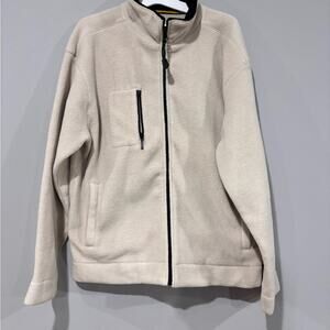 EP Pro Men's Cream Zip-Up Sweater